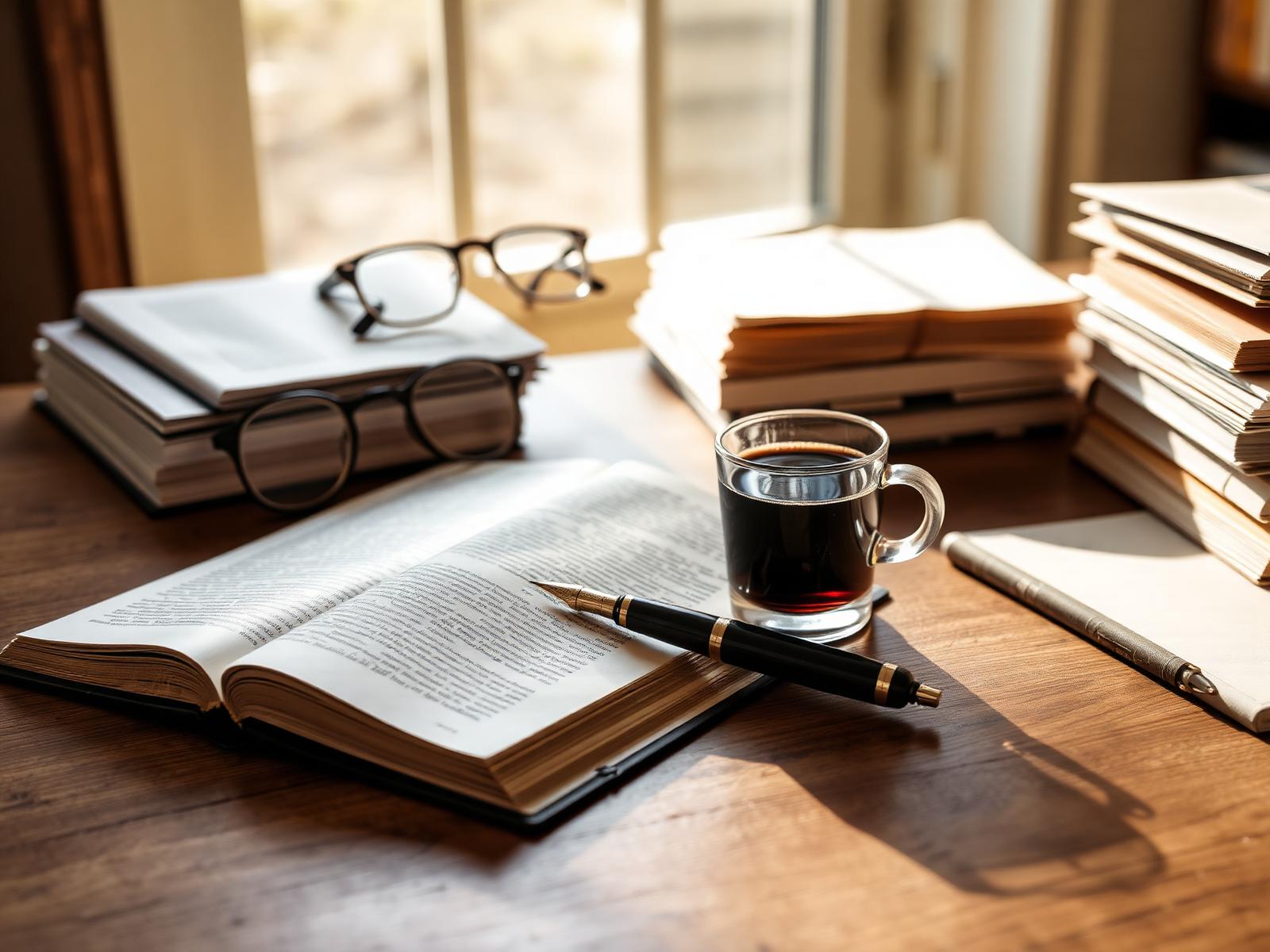 Author writing desk